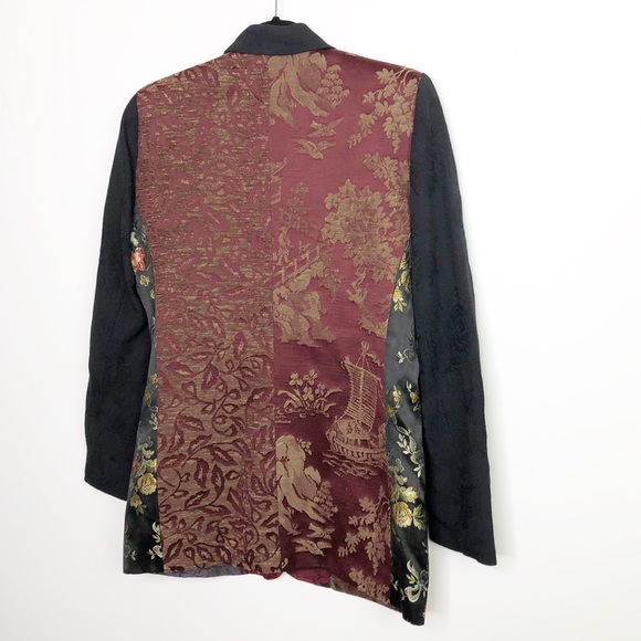 Reflections from the heart color fabric black jacquard blazer - Picture 6 of 12